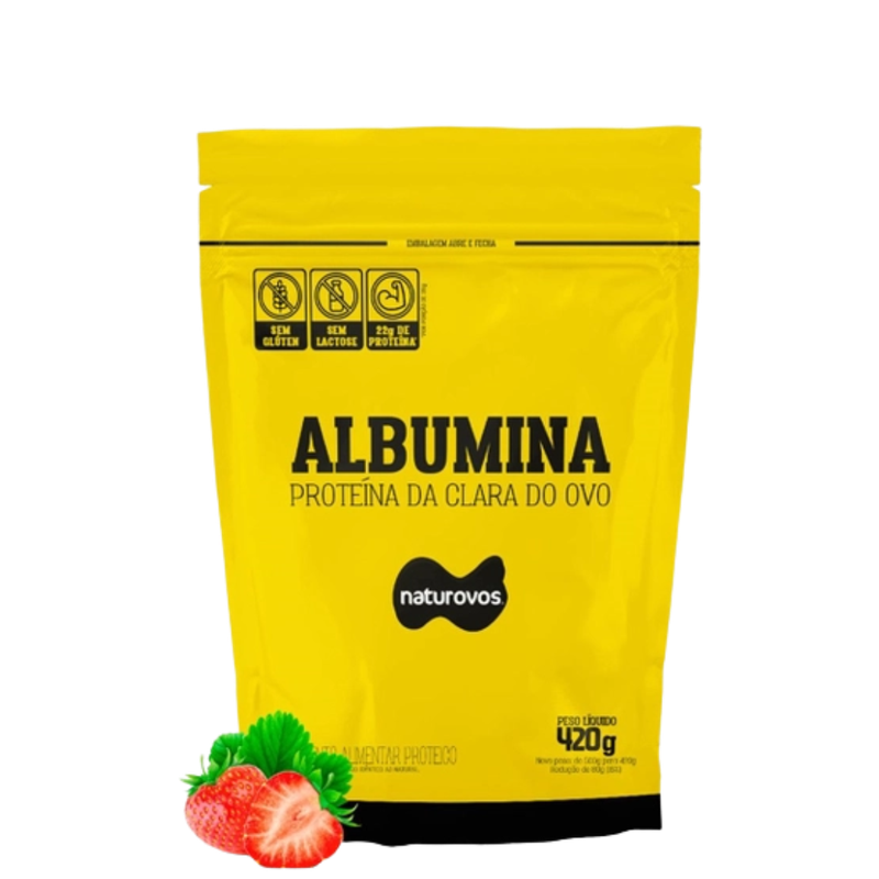 albumina 100 pura naturovos morango